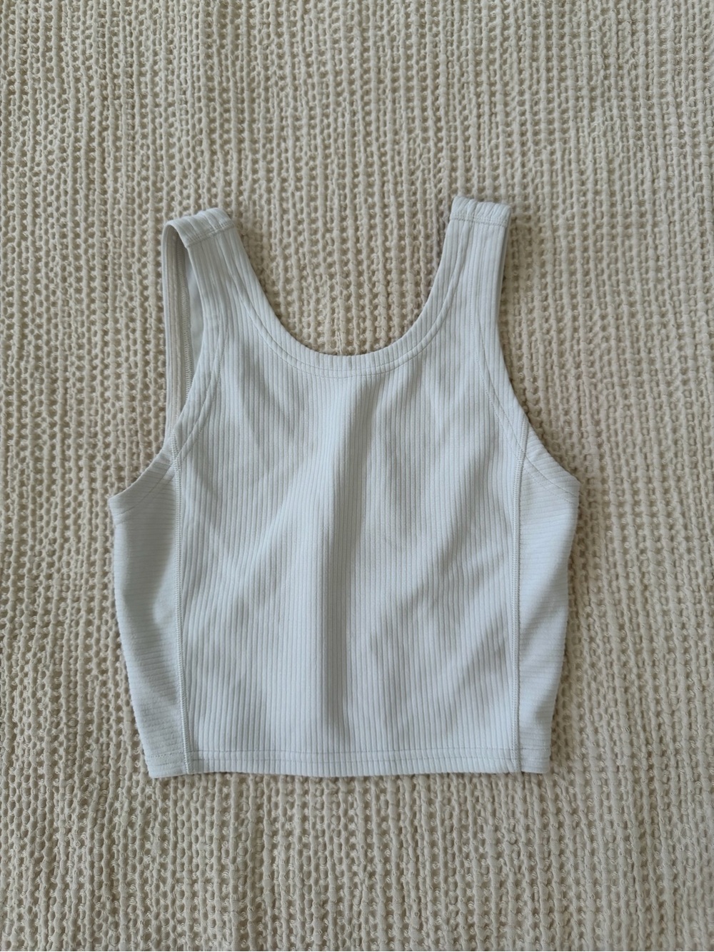lululemon athletica Ribbed Cropped Tank - Off-White